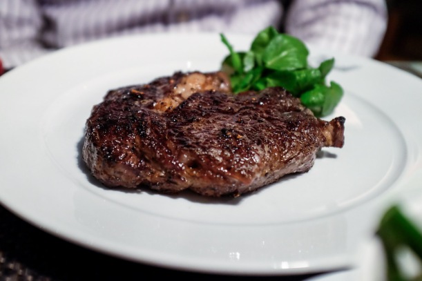 12oz ribeye steak - £24 (wild garlic butter - £1.95 extra)